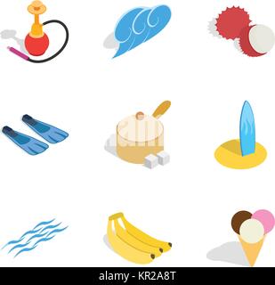Tourist Ankara icons set, isometric style Stock Vector