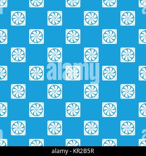 Computer fan pattern seamless blue Stock Vector