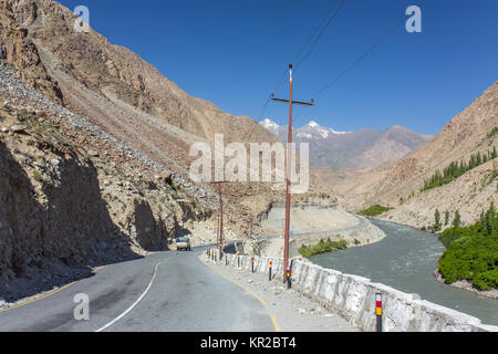 Srinagar - Kargil road in Jammu and Kashmir state in Northern India Stock Photo