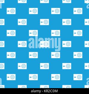 Outdoor compressor of air conditioner pattern seamless blue Stock Vector