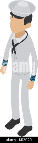 Soldier sailor icon, isometric 3d style Stock Vector