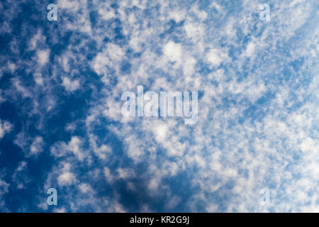 Natural background of blue skies with light clouds Stock Photo