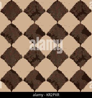 Seamless pattern with rhombus and swirls Stock Vector