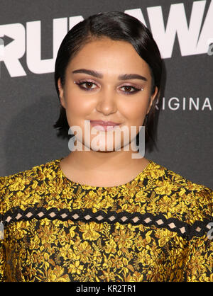 Celebrities attend  'Runaways' film premiere at Regency Bruin Theatre in Westwood.  Featuring: Ariela Barer Where: Los Angeles, California, United States When: 17 Nov 2017 Credit: Brian To/WENN.com Stock Photo