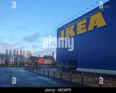 Exterior of new Ikea store in Sheffield, opened in 2017 Stock Photo