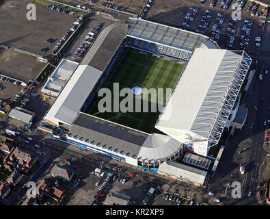 aerial view of Leeds United Elland Road stadium, West Yorkshire, UK Stock Photo