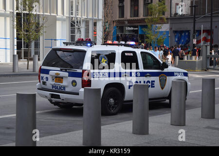 NYPD cop car - New York City Police Department patrol car driving Stock ...