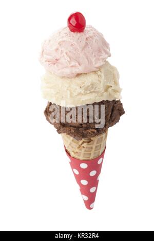 soft serve ice cream cone Stock Photo