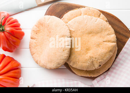 Tasty pita bread. Stock Photo