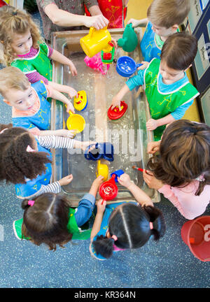 Aqua Play at Nursery Stock Photo