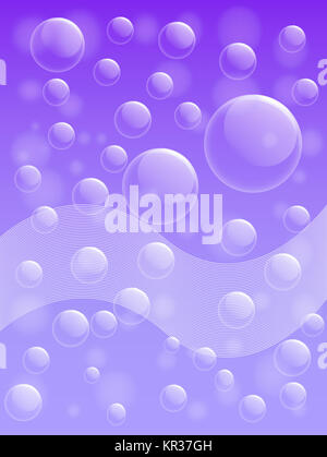Air bubble on violet background Stock Photo
