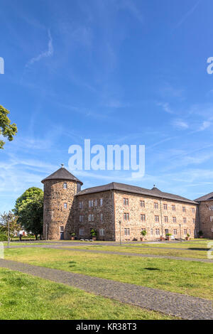 famous old castle in Butzbach, Germany under blue sky Stock Photo