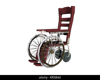 exempted antique wheelchair Stock Photo