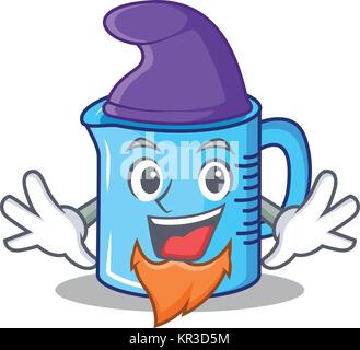 Elf measuring cup character cartoon Stock Vector