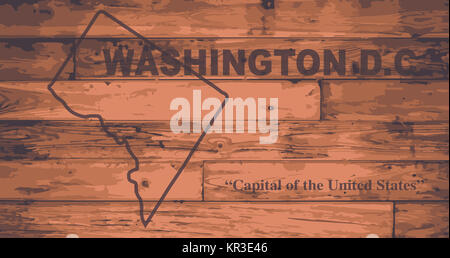 Washington DC Map Brand Stock Photo