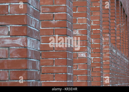 Abandoned building of red brick Stock Photo
