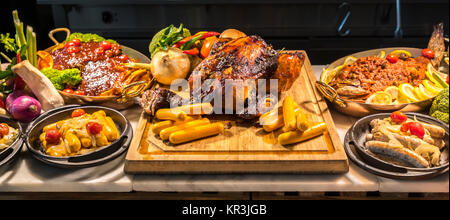 Carving meat station Stock Photo