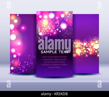 Set of abstract bokeh backgrounds Stock Vector