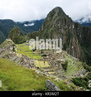 miracle of hidden city Machu Picchu in Peru Stock Photo