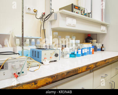 Various equipment in a chemical laboratory Stock Photo