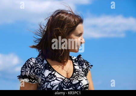 Female profile Stock Photo