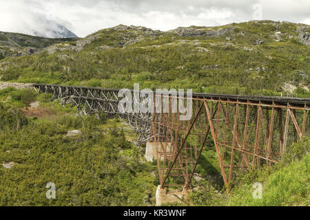 The White Pass and Yukon Route Railroad Bridge Stock Photo