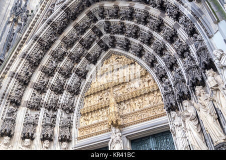 cologne,germany,the medieval porch,main entrance of the dome Stock Photo