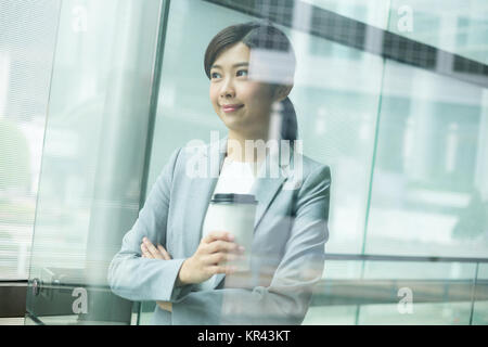 Asian businesswoman inside office Stock Photo