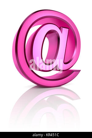 pink email symbol Stock Photo