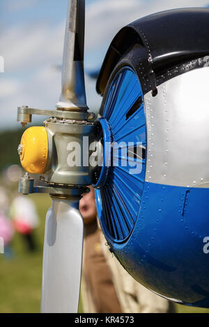 Powerful classic blue and silver big rig semi truck tractor with truck  driver rest compartment and lot of chrome and aluminum accessories driving  on t Stock Photo - Alamy