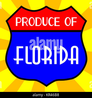 Produce Of Florida Shield Stock Photo