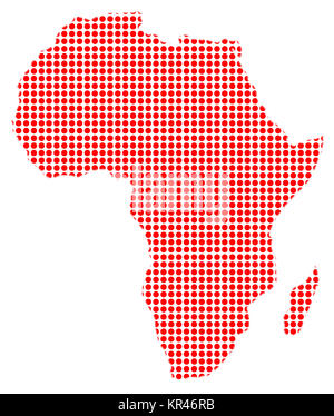 African Dot Map Stock Photo