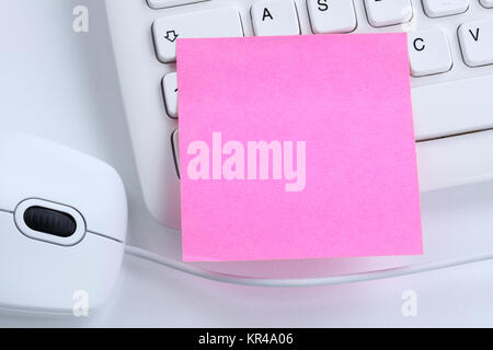 empty notes notes sticky pink copy space copyspace message business concept office Stock Photo