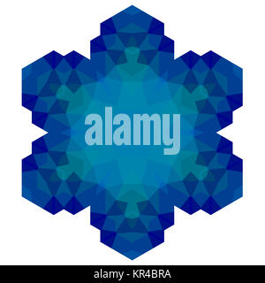 Polygonal Blue Symbol Stock Photo