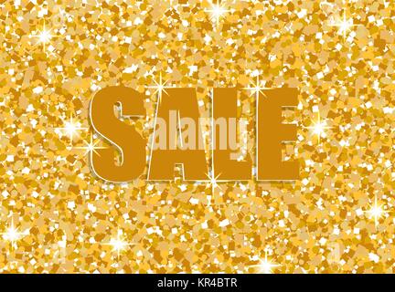 Sale. template for banners, websites, advertising, leaflets, brochures, magazines for golden shine, sequins, bright texture background. illustration Stock Vector