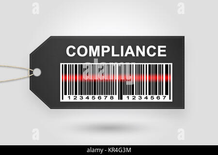 Compliance price tag Stock Photo