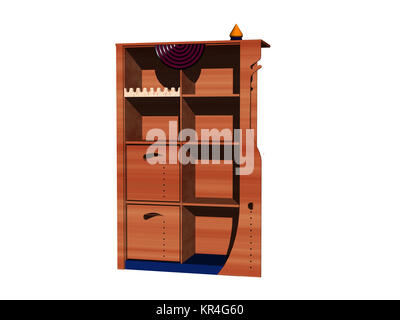 Wooden cabinet exempted Stock Photo