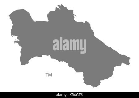 Black Turkmenistan map Stock Photo - Alamy