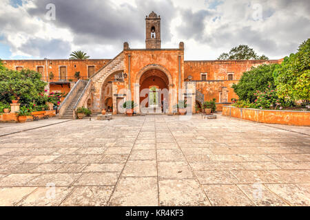 The Monastery of Agia Triada Tsagarolon in Crete, Greece Stock Photo