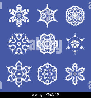 Set of Different Ornamental Rosettes Stock Photo