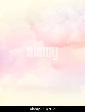 Soft cloud and sky with pastel gradient color for background