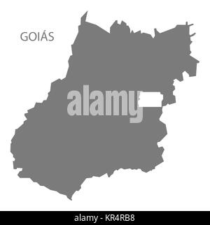 Goias Brazil Map grey Stock Photo