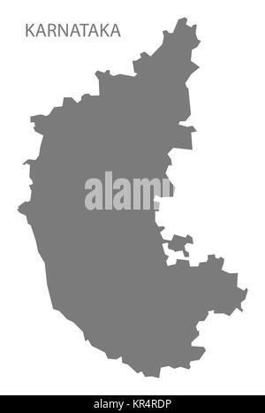 karnataka india map grey kr4rdp