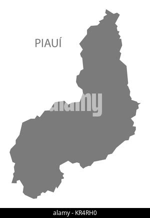 Piaui Brazil Map grey Stock Photo