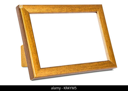 copper photo frame on white background Stock Photo