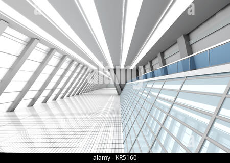 3D rendered Illustration. Airport architecture visualization. Stock Photo