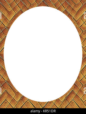 Circle White Frame Background with Decorated Borders Stock Photo