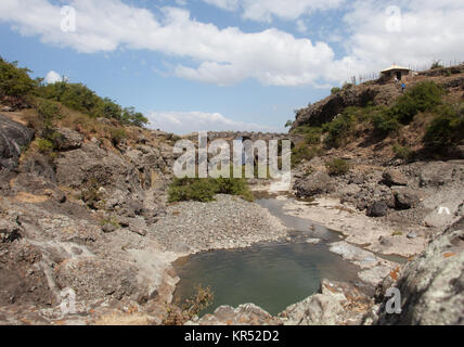 Ethiopia.Addis Ababa, December 15,2013. Portuguese bridge in Ethiopia. Rift valley. region of Debre Libanos. Stock Photo