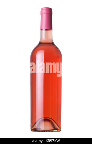 Rose wine bottle without label Stock Photo