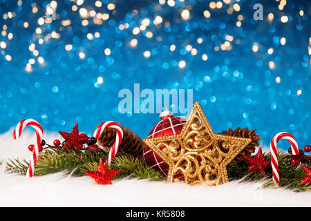 Christmas star and decoration Stock Photo